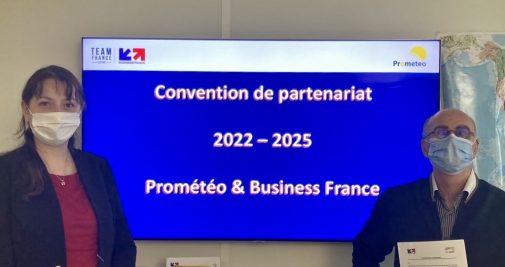 Signature de la convention entre Prometeo et Business France
